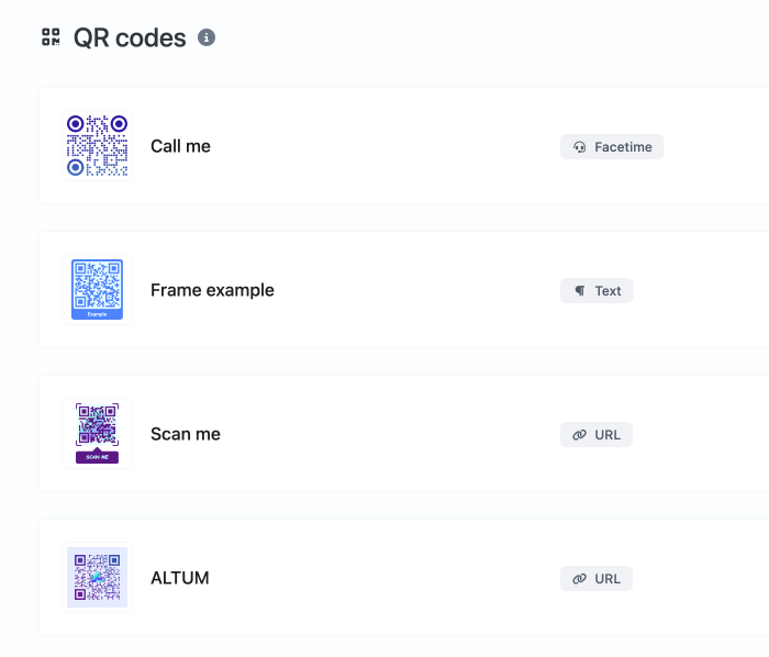 Tangkapan layar halaman sistem kode QR